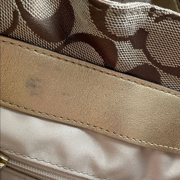 Coach Brown and Tan Signature Shoulder Bag - Picture 12 of 12
